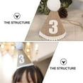 thumbnail image 6 of MEIBUTYUP Khaki Linen Birthday Party Hat - Stylish Photo Prop and Decorative Accessory for Celebrations and Special Events, 6 of 8