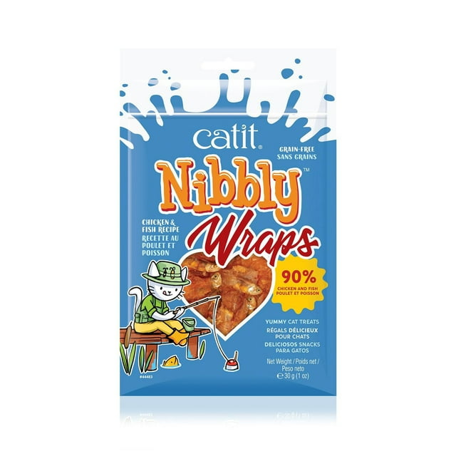 Catit Nibbly Wraps Chicken and Fish Recipe, 30g