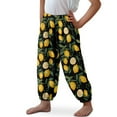 thumbnail image 3 of DISNIMO Lemon Print Bloomer Trousers for Boys Bloomer Harem Pants for Kids Baggy Pants Boys Harem Bloomers for Girls High Waisted Trousers Casual Elastic Waist Pants 13-16 Girls Bloomer Harem Pants, 3 of 7