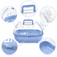 thumbnail image 5 of OANLKGI Small Pet Travel Carrier 10.83 x 8.66 IN Acrylic Viewing Panels Transparent Animal Transport Box Water Bottle and Carry Handle Portable Ventilated Pet Cage Pet Travel Blue, 5 of 5
