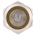 thumbnail image 4 of 2 uds interruptor de botón pulsador 4 pines 19mm cabeza plana redonda carcasa de acero inoxidable con luz IP65 12-24VDC, 4 of 8