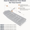 thumbnail image 2 of Che Yi Bao 12-14ft Jon Boat Covers, Heavy Duty Waterproof 420D Marine Grade UV Resistant, Fits 12-14ft Long and Beam Width up to 70 inches, Gray (UP to 14FT), 2 of 7