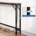thumbnail image 4 of 5.9" Slim Sofa Console Table with Outlets and Storage – Rustic Brown Narrow Behind-Couch Table for Living Room, Entryway, Hallway and Foyer, 4 of 9