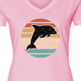thumbnail image 4 of Inktastic Dolphin Cute Beach and Vacation Women's V-Neck T-Shirt, 4 of 5