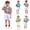 Red, variant on Boys Casual Outfit Set with Short Sleeve Tee, Casual Shorts & Socks, Cute Sailor-Inspired Look for Playdates, Weddings & Summer Vacations Green 6-7 Years