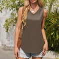 thumbnail image 2 of Ropa bonita,Blusa informal de manga corta con cuello en V para mujer, color liso, 95 % poliéster, 5 % elastano, largo regular para uso diario, sopatenor, 2 of 9