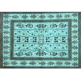 thumbnail image 1 of Ahgly Company Indoor Rectangle Abstract Light Blue Contemporary Area Rugs, 7' x 10', 1 of 4