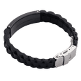 thumbnail image 3 of Brazalete estilo reloj LUCKMAN Carter Pulsera de Caucho y Acero Inoxidable Negro UNITALLA, 3 of 7