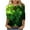03 Green, variant on St. Patrick's Day T-Shirts, Women 3/4 Sleeve Tops and Blouses, Round Neck Shirt Women's Fashion Tees Casual Crewneck 3/4 Sleeved T Shirt Ladies Tops Blouses Shirt
