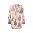 thumbnail image 7 of Women's Fashion Christmas Print Jacket, Long Sleeve Casual Cardigan Coat for Everyday Wear and Comfortable Outfits,Beige,L, 7 of 7