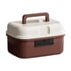 thumbnail image 3 of Caja de almacenamiento con cerradura, organizador de contraseñas, versátil, con asa, portátil, con cerradura de combinación de código para el hogar, Rojo marrón, 3 of 8