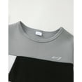 thumbnail image 4 of 7Y Big Boys Clothes 8Y Boys 2PCS Summer Outfits Set Crew Neck Big Boys Short Sleeve Color-blocked Top Shorts Set Gray, 4 of 7