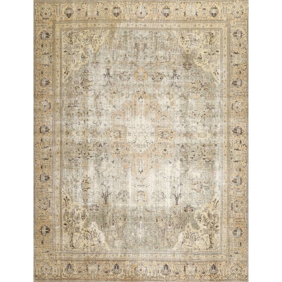 Ahgly Company Indoor Rectangle Traditional Deer Brown Area Rugs, 6' x 9'
