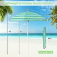thumbnail image 3 of Gymax Parasol de Plage Portable pour Patio de 6,5 Pi, Ajustable, 3 of 9