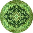 thumbnail image 1 of Ahgly Company Indoor Round Medallion Green Traditional Area Rugs, 4' Round, 1 of 1