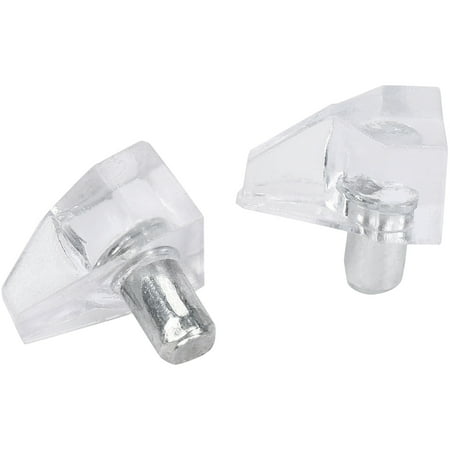 

100 Pcs Clear Shelf Support Pegs -5 mm Cabinet Shelf Clips Shelf Holder Pins Bracket Steel Pin for Cabinet Furniture