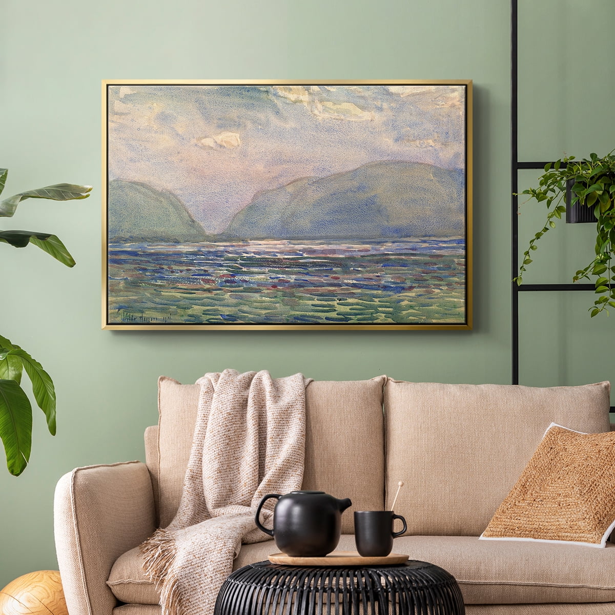 Vintage Landscape-CXXXVI By Wexford Home Framed in Gold Wood Gallery Wrapped Canvas 27 in. x 41 in.