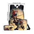 thumbnail image 2 of 3Pcs Fashionable Superhero Style Backpack Kit for Teens with Spider Lunch Tote and Pencil Holder Large Capacity Lightweight Schoolbag for Travel and Classroom Use, 2 of 5