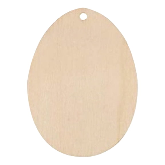 FXMLRLK1 PC Easter Wooden Hanging Ornament Unfinished Natural Wood Slices Eggs Easter Crafts for DIY Decorations Party Supplies