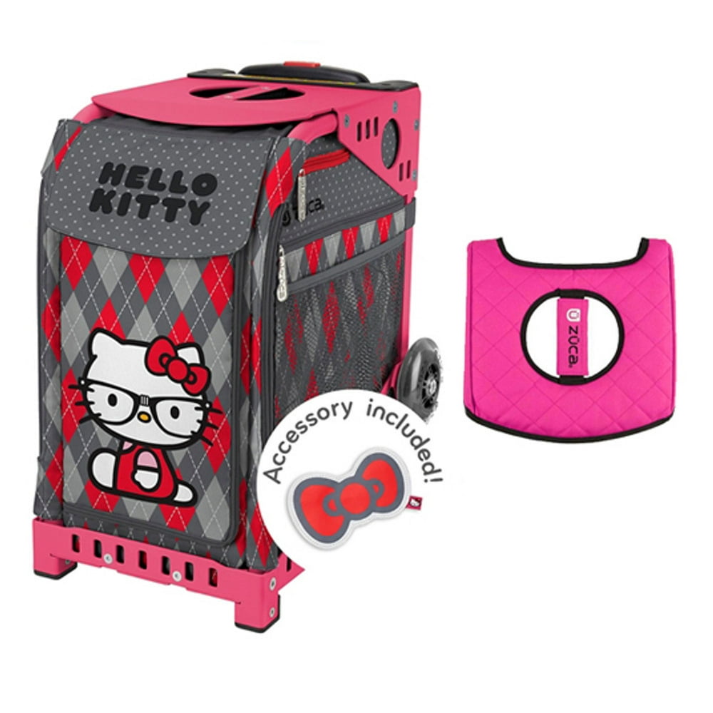 Zuca Sport Bag Hello Kitty (Geek Chic) with Gift Black/Pink Seat