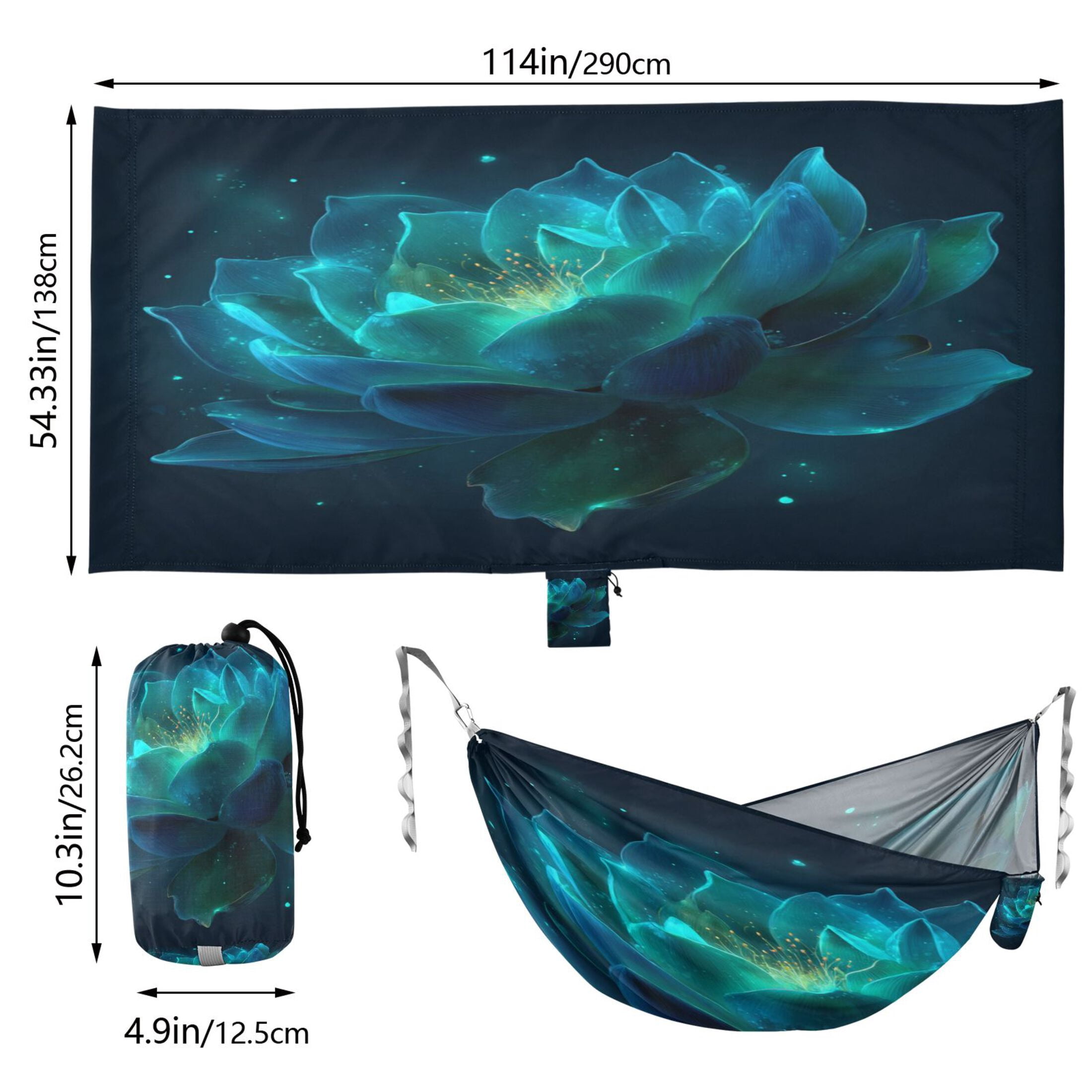 Hanging Hammock Portable Travel Camping For Outdooor Beach Camping Hiking Fluorescence
