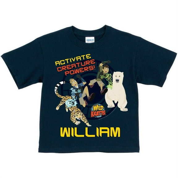 Personalized Wild Kratts Activate Creature Youth Boy Navy Tee