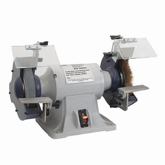 Dayton Bench Grinder, 8 in Max. Wheel Dia, 36 Grinding Wheel Grit 499F65