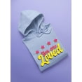 thumbnail image 3 of You Are Loved Bubblegum Banner Hoodie Women -Smartprints Designs, Female XX-Large, 3 of 4