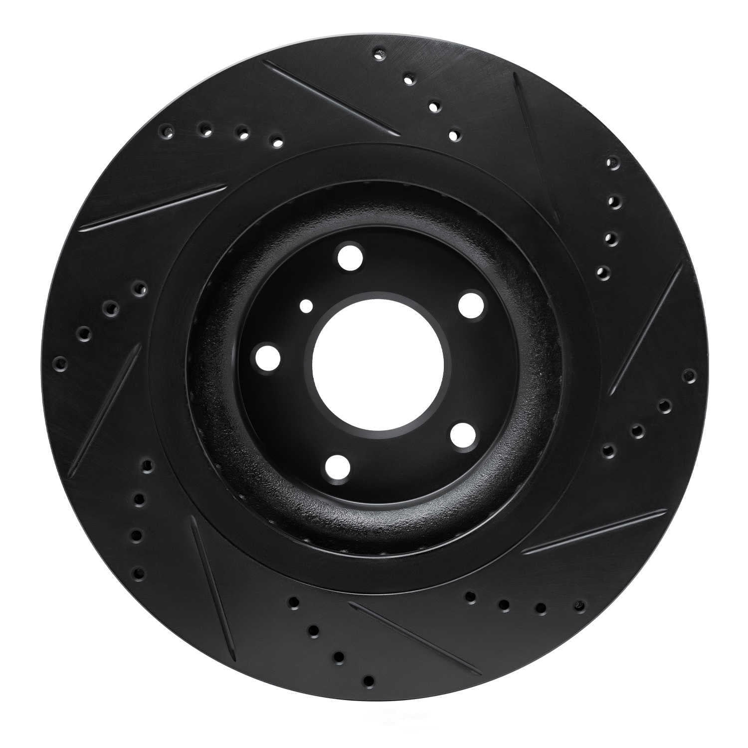Dynamic Friction Company 633-68018L DFC Brake Rotor - Drilled And Slotted - Black