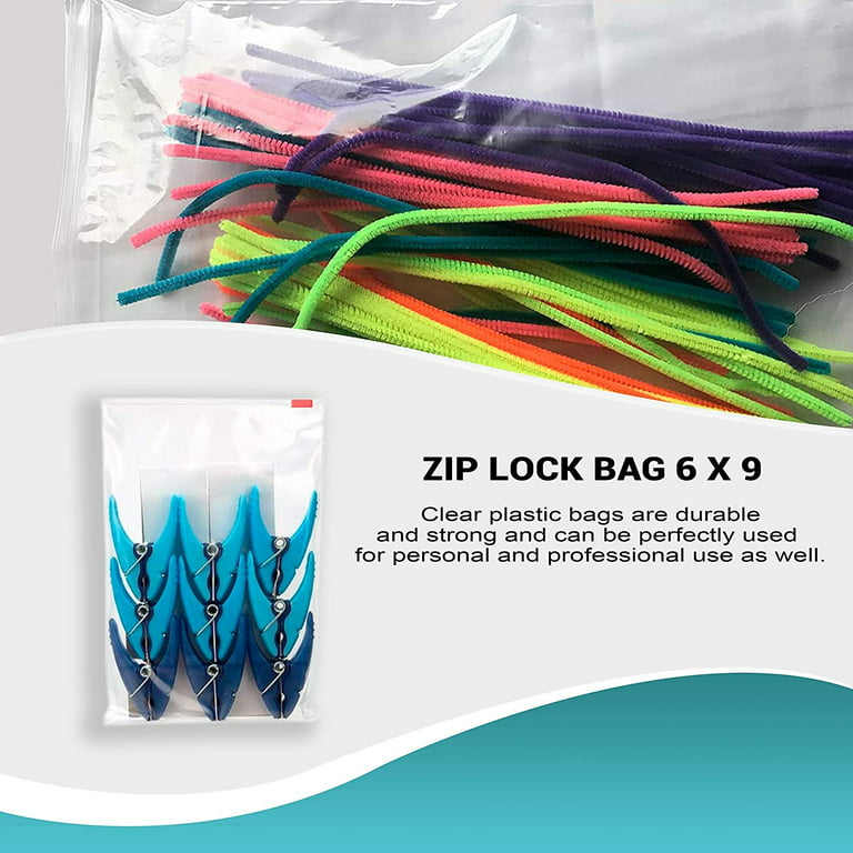6 x 9 x 2 mil Clear Eco-Friendly Poly Ziplock Bags