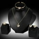 thumbnail image 3 of Oro Hollow Out Colgante Collar Pendientes Pulsera Anillo Dulce y Señoras Joyería de la boda Set, 3 of 8