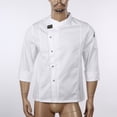 thumbnail image 2 of Riismen Men Women Chef Coats Professional Chef Jacket Kitchen Restaurant Hotel Cooking Working White Long Sleeve M, 2 of 7