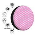 thumbnail image 5 of Spare Tire Cover, vintage polka dots pink Wheel Cover Tire Covers for Trailers Car Truck Camper Universal Tire Covering Fits Diameter 16 inch, 5 of 7
