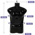 thumbnail image 7 of Dkelincs 4PCS Male Mannequin Torso Set 30"H Half Body Clothing Form Plastic Adult Model Stand with Metal Hook, Black, 7 of 7