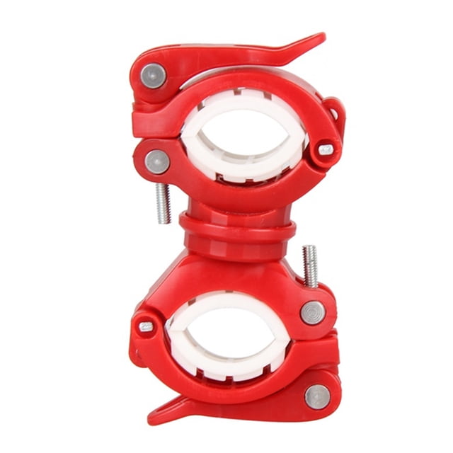 Greeniant 360 Rotación Ciclismo Bicicleta Luz Linterna Abrazadera Bicicleta Antorcha Clip Montaje Soporte de luz Soporte Ciclismo rojo blanco Greeniant HW4561-04B