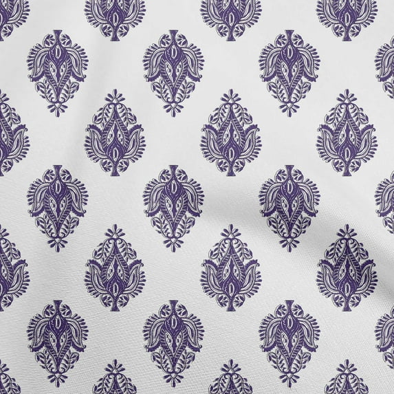 oneOone Cotton Poplin Purple Fabric Block Dress Material Fabric Print Fabric By The Yard 56 Inch Wide-9A