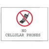 B-401 10X14" "No Cell Phones" Plastic Safety Sig