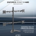 thumbnail image 3 of Soporte Articulado para Cuatro Monitores ENFORCE ZONE-B SM445 Hasta 32 pulgadas Inclinación y Giro Ajustable Base para Teléfono AC-939669, 3 of 6