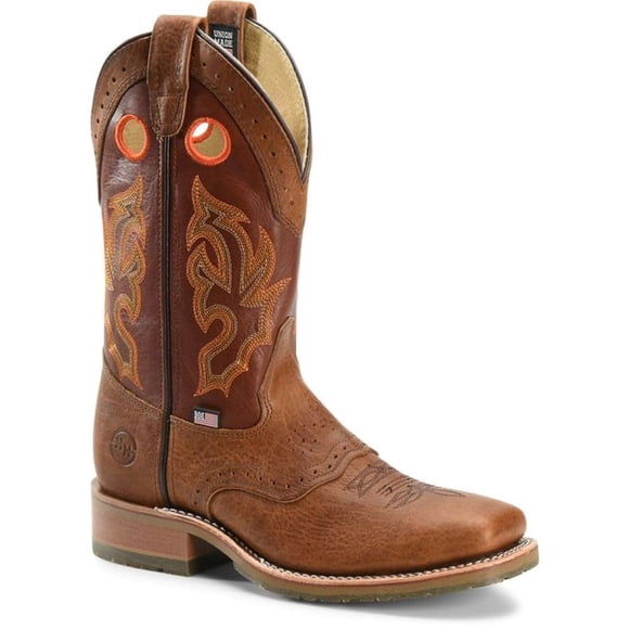Botas DOUBLE-H Mickey Steel Toe para hombre Western Brown 9D