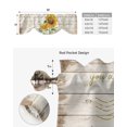thumbnail image 5 of Farm Flower Sunflower Bee Window Valance Curtain Kitchen Cafe Short Curtains Living Room Tie-Up Valance Curtain, 5 of 6