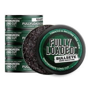 Fully Loaded Chew Tobacco and Nicotine Free Wintergreen Bullseye Long Cut Refreshing Flavor, Chewing Alternative-5 Cans