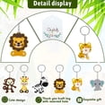 thumbnail image 5 of 30pcs Cute Jungle Animal Keychains Set with Thank You Kraft Tags Organza Bags, 5 of 6