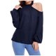 thumbnail image 2 of ICHUANYI liquidación mujer Casual manga larga suelta sólido cuello redondo medio y largo Tops sudaderas mujer blusa ICHUANYI WER202308230349, 2 of 6