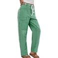 thumbnail image 6 of Womens Low Rise Baggy Barrel Horseshoe Jeans Patchwork Denim Pants with Pockets, 6 of 8
