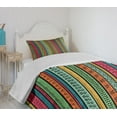 thumbnail image 4 of Ambesonne Hippie Quilted Bedspread Set 2 Pcs, Native Borders, Twin Size, Multicolor, 4 of 6