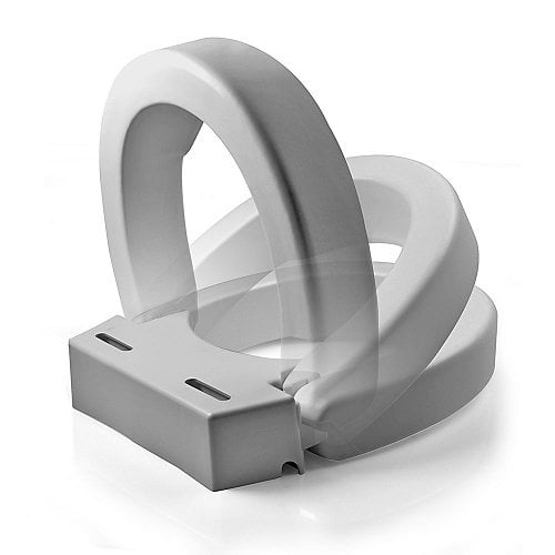 MDS Online Hinged Raised Elevated Toilet Seat, Elongated Toilets