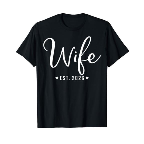 Wife Est 2026 Just Married Couple Wedding Honeymoon T-Shirt