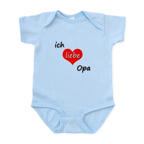 CafePress - Ich Liebe Opa I Love Grandpa In German Infant Body - Baby Light Bodysuit, Size Newborn - 24 Months