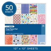 Roobee by Hello Hobby Dogs Paper Pad, Multicolor Design Scrapbook Paper, 50 Sheets, 25 Designs