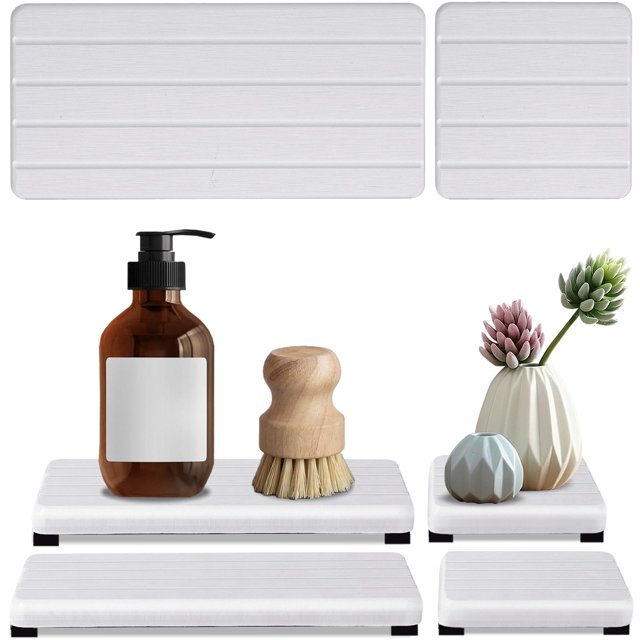 Juego de bandejas de piedra absorbente de agua para baño y cocina
